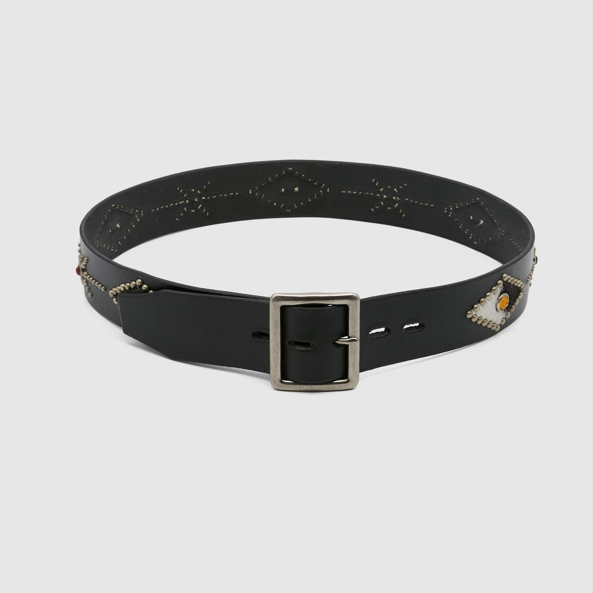 HTC Multicolor Hair And Studs Leather Belt