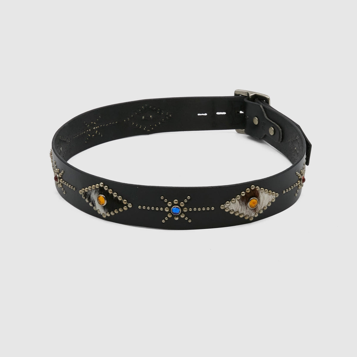 HTC Multicolor Hair And Studs Leather Belt