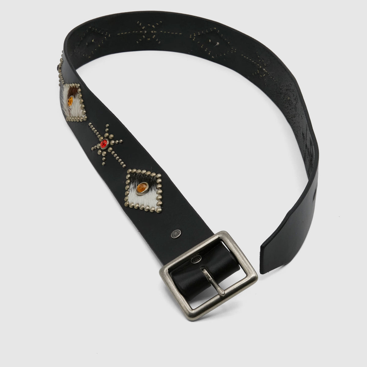 HTC Multicolor Hair And Studs Leather Belt