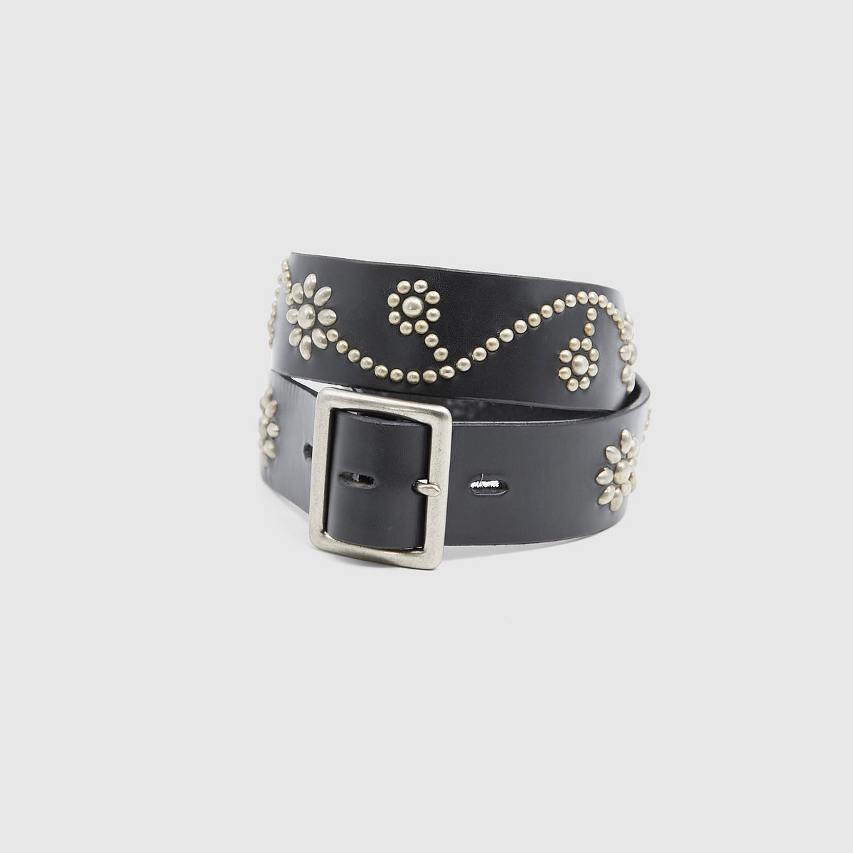 HTC Flower Studs Leather Handcrafted Belt