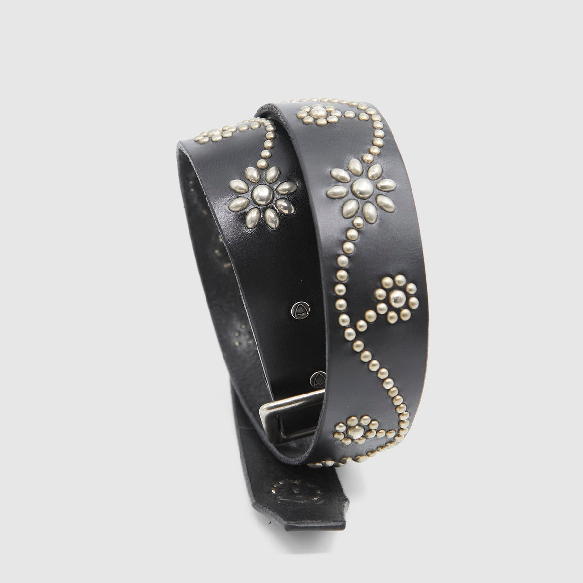 HTC Flower Studs Leather Handcrafted Belt