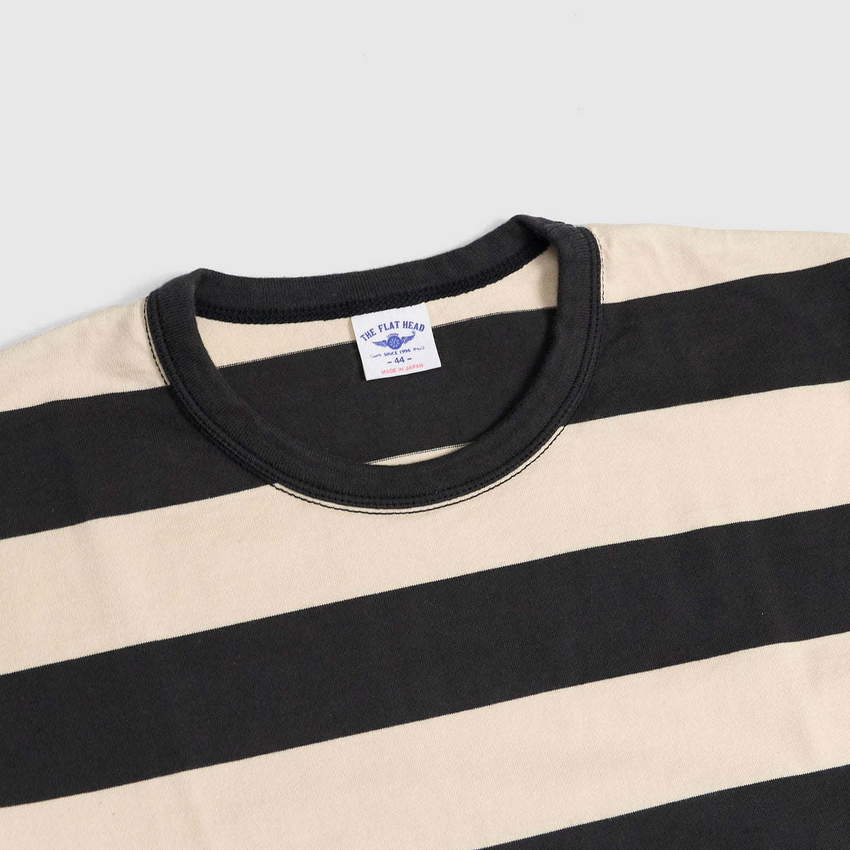 The Flat Head 50 Stripe Crew Neck Medium Weight T-Shirt