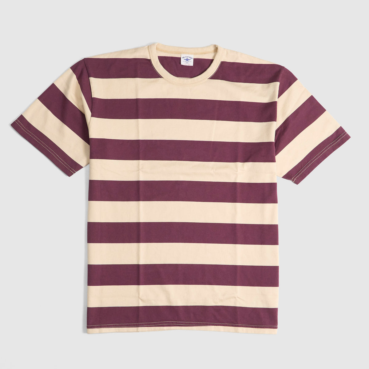 The Flat Head 50 Stripe Crew Neck Medium Weight T-Shirt