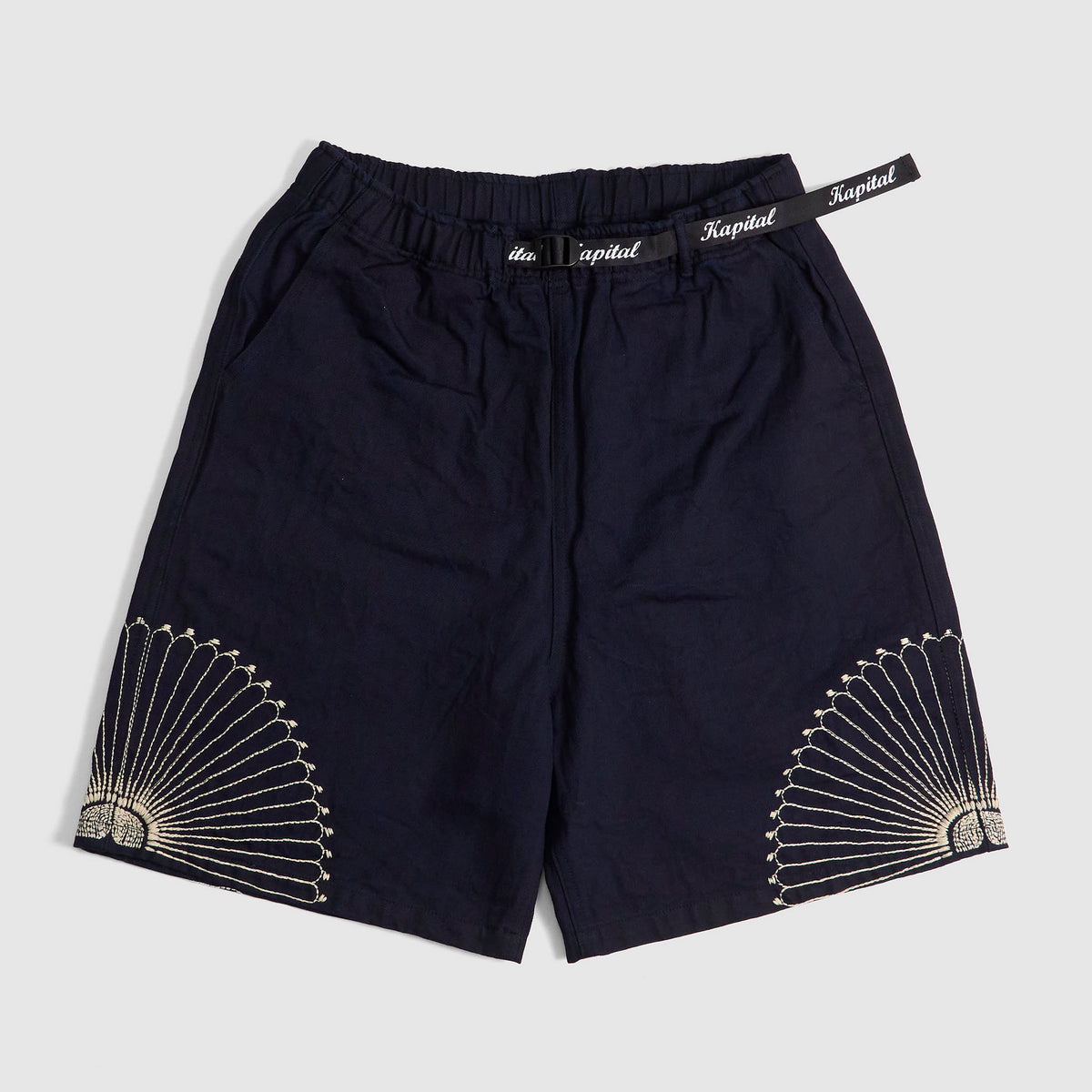 Kapital 10oz Denim Embroidered Easy Shorts