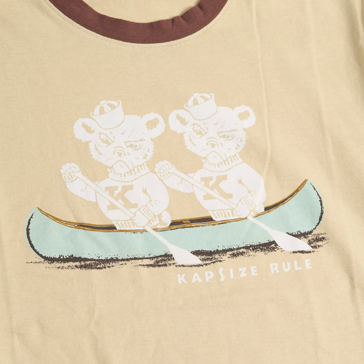 Kapital Ringer "K" Bear Crew Neck T-Shirt
