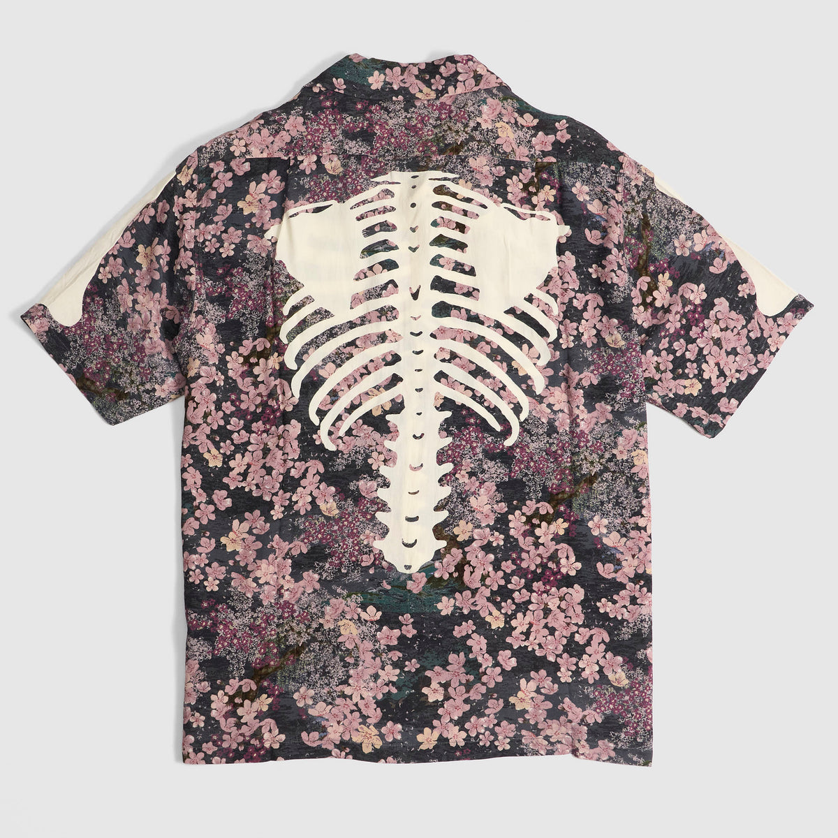 Kapital Rayon Sakura Bone Printed Hawaiian Shirt