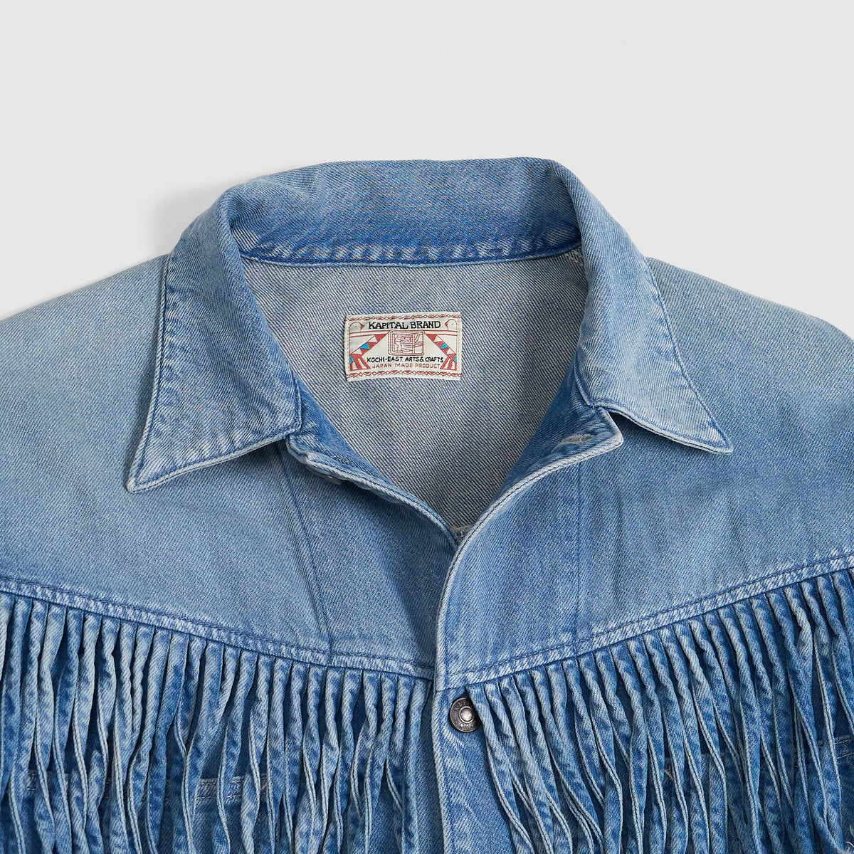 Kapital 11.5oz Denim Fringe Chore Jacket