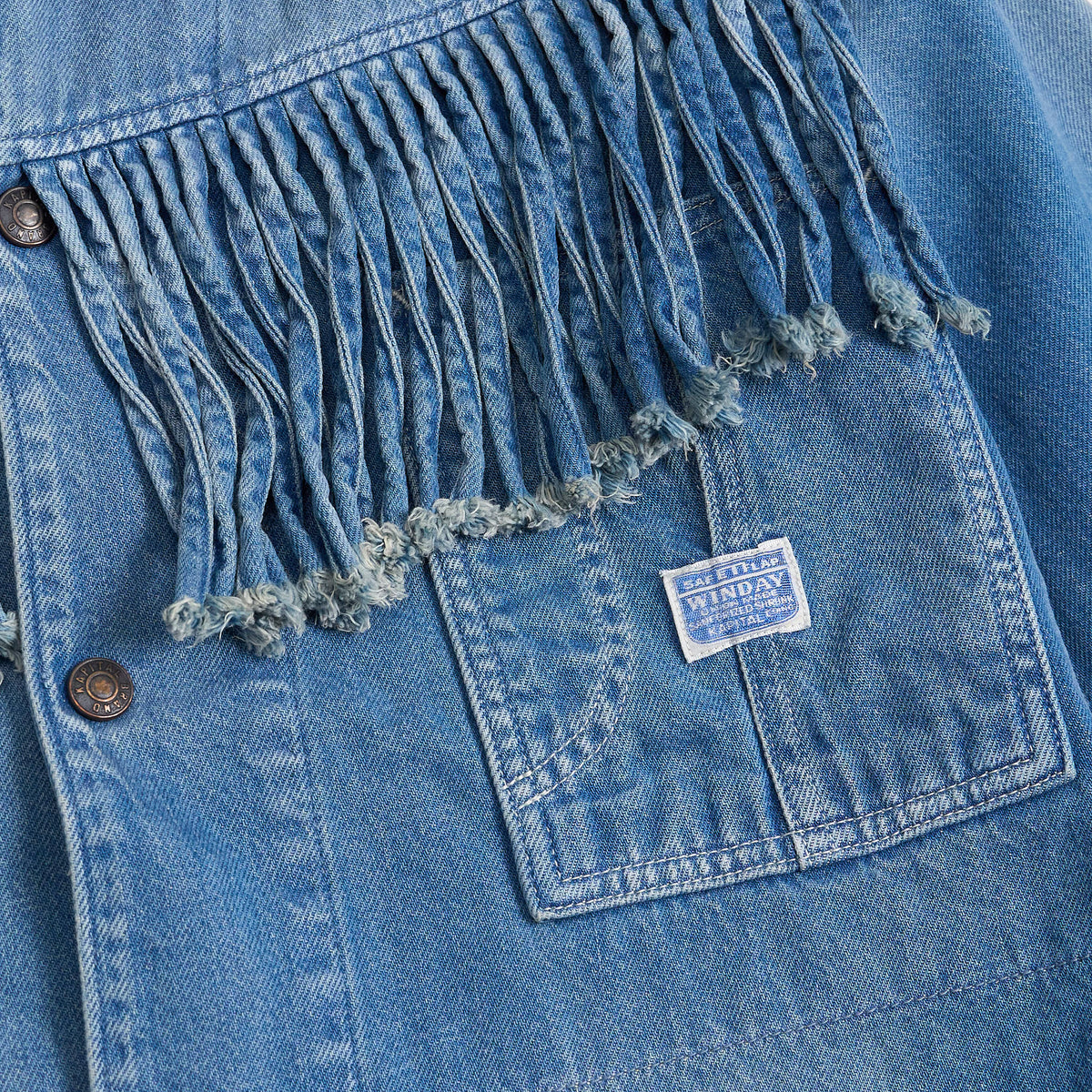 Kapital 11.5oz Denim Fringe Chore Jacket
