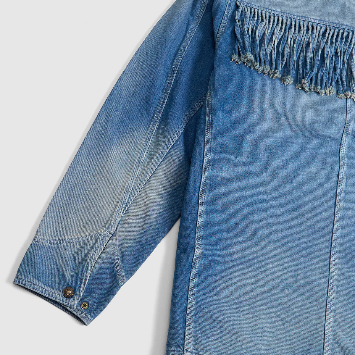 Kapital 11.5oz Denim Fringe Chore Jacket