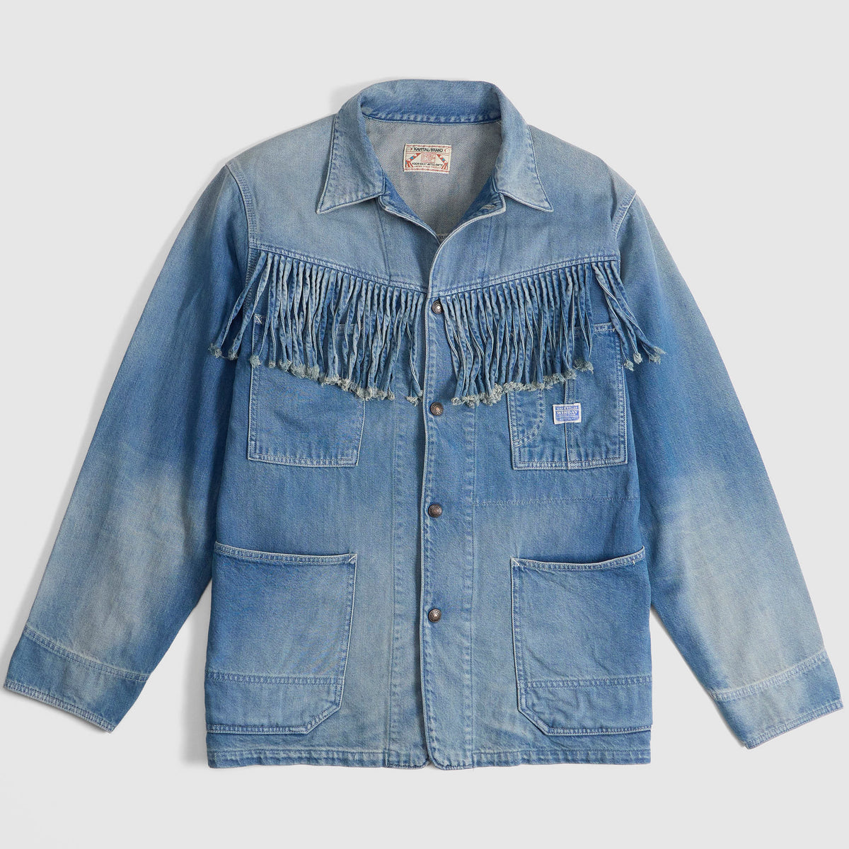 Kapital 11.5oz Denim Fringe Chore Jacket