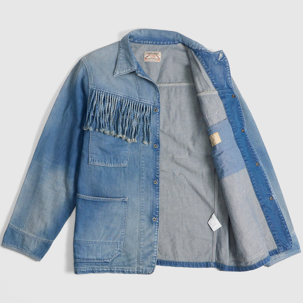 Kapital 11.5oz Denim Fringe Chore Jacket