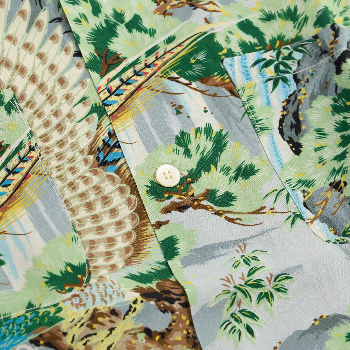 Orslow Aloha Hawaiian  'Peacock Garden' Shirt