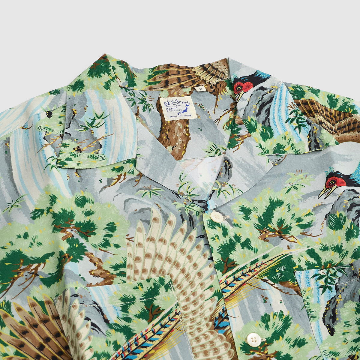 Orslow Aloha Hawaiian  'Peacock Garden' Shirt