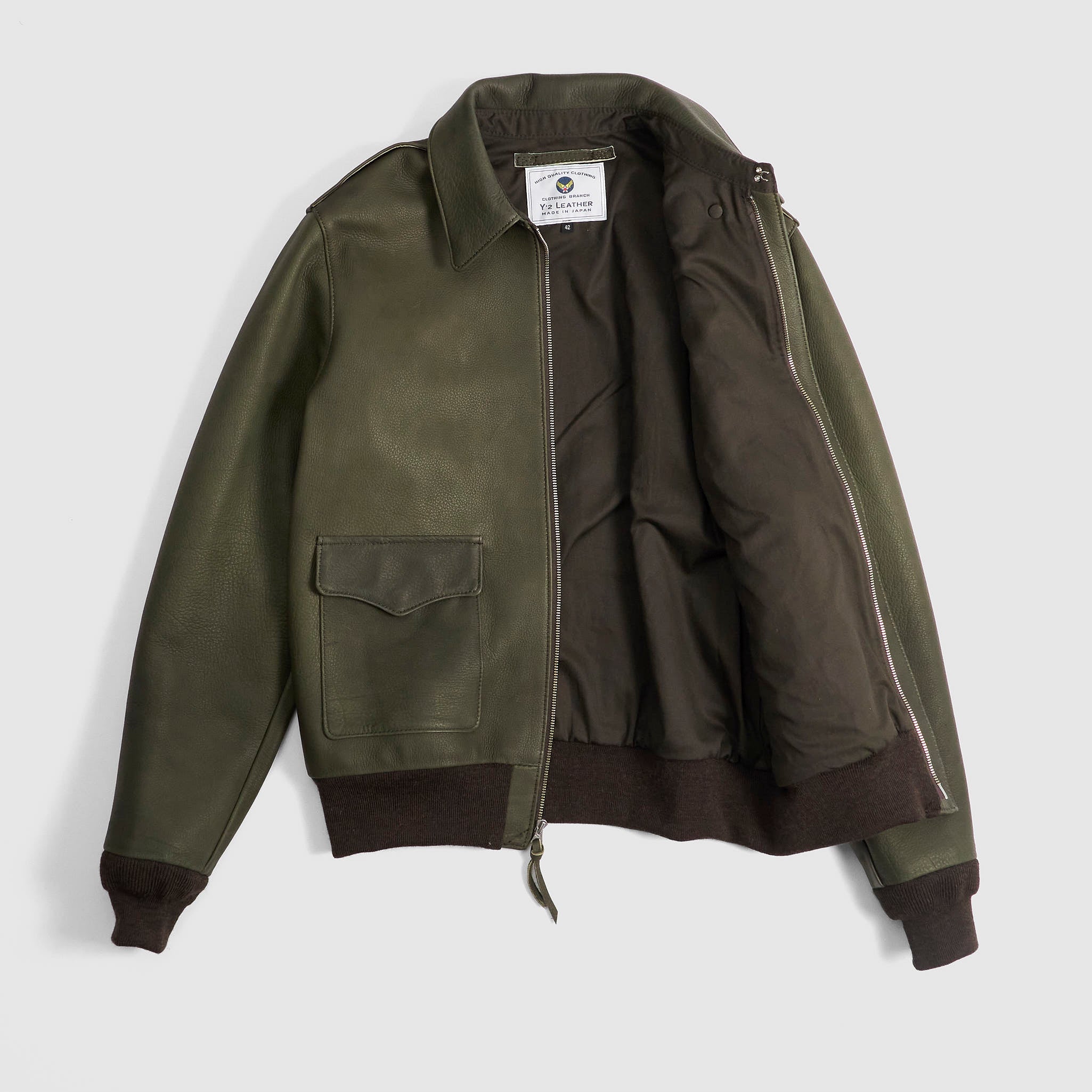 Y'2 Leather A-2 Deer Leather Jacket - DeeCee style