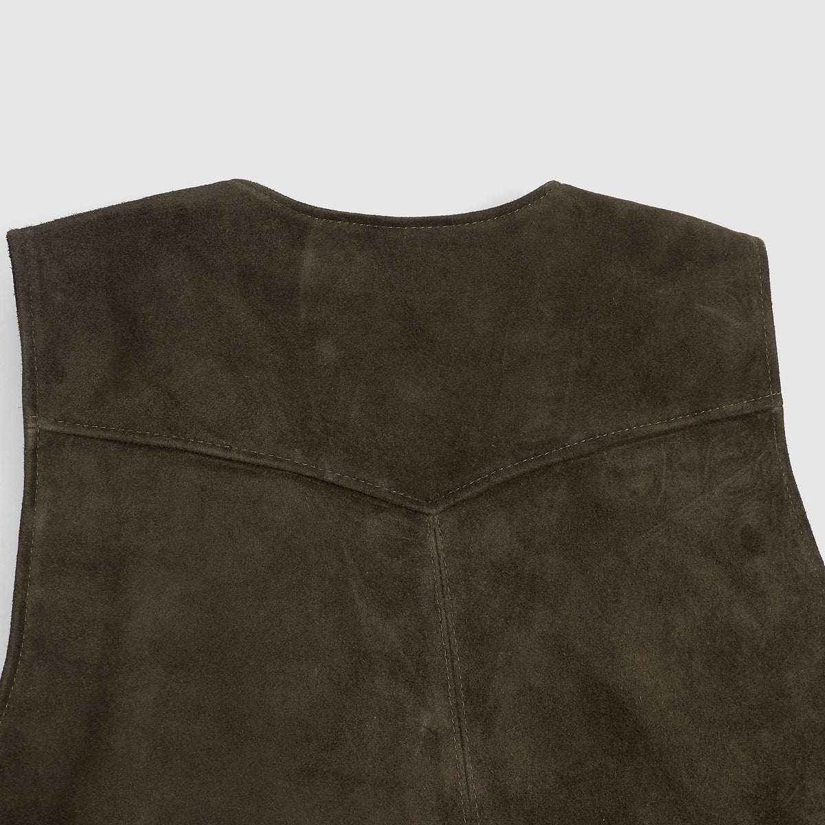 Y'2 Leather Roughout Steer Leather Vest