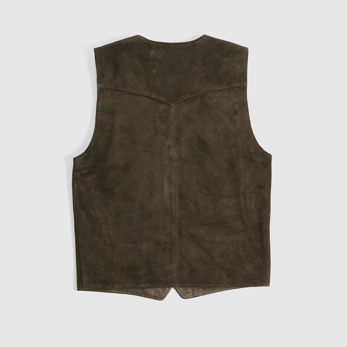 Y'2 Leather Roughout Steer Leather Vest