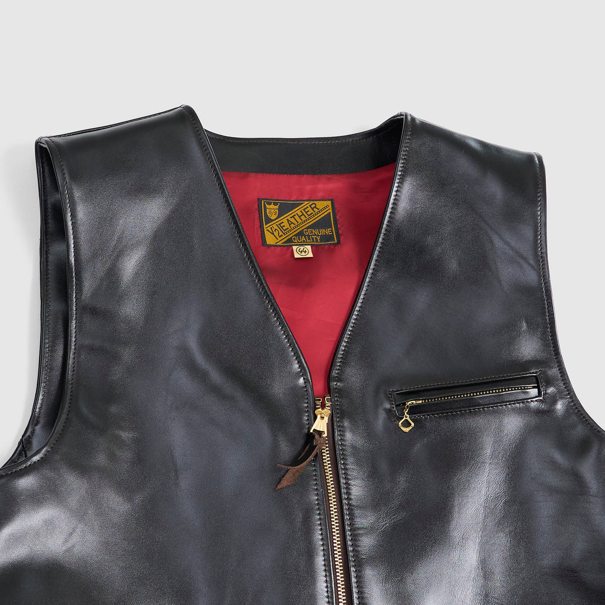 Y'2 Leather Horsehide Biker Vest