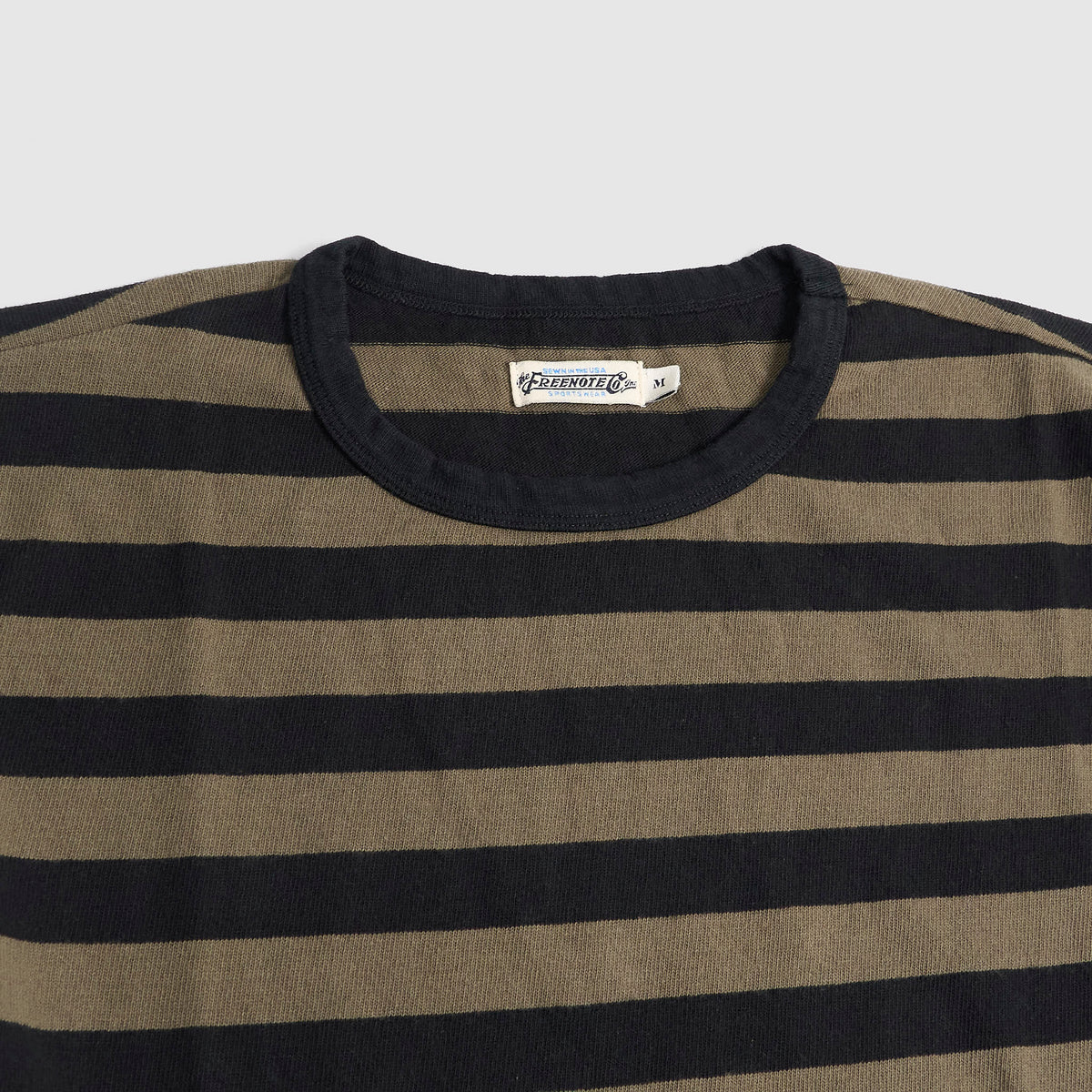 Freenote Cloth Striped Crew Neck Biker T-Shirt