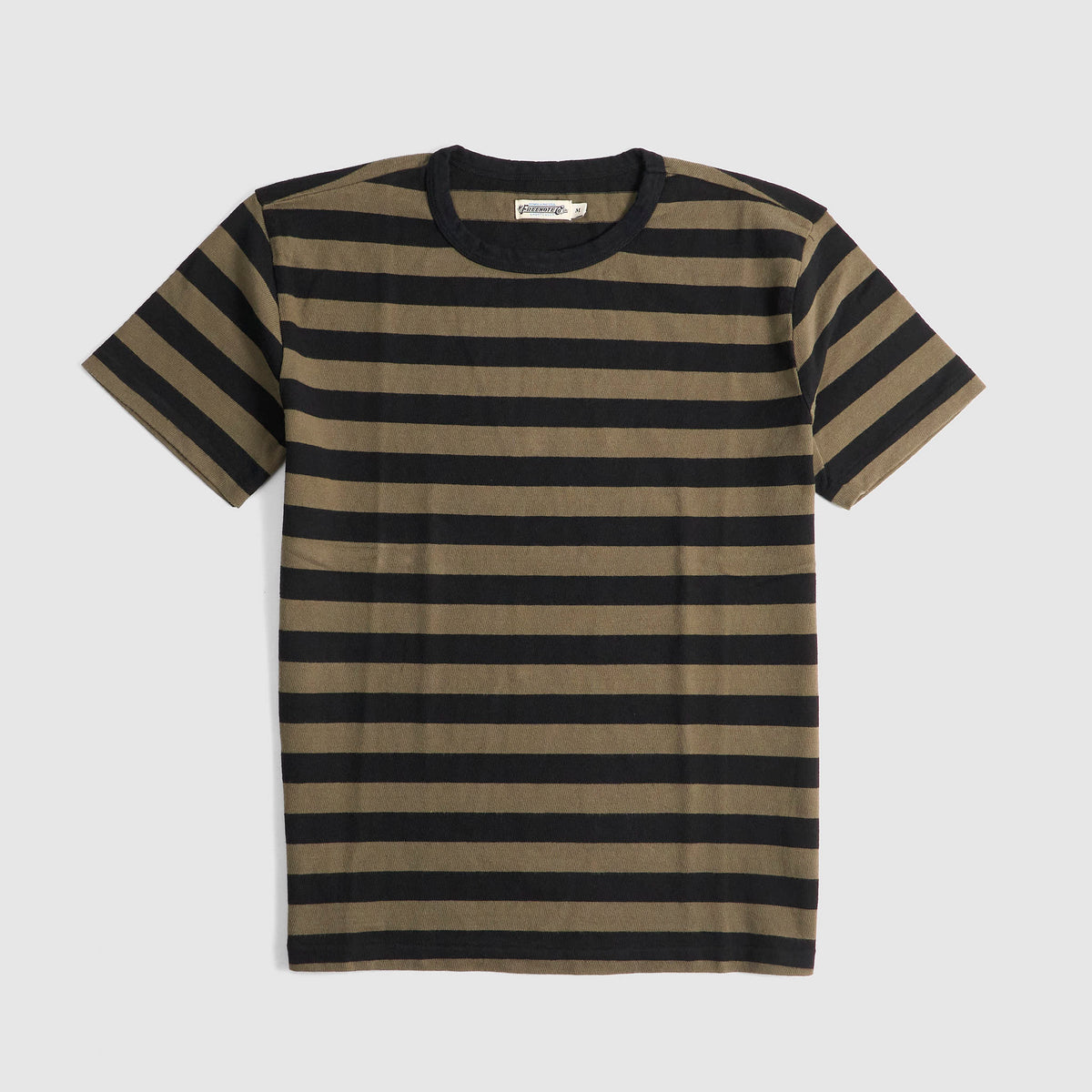 Freenote Cloth Striped Crew Neck Biker T-Shirt