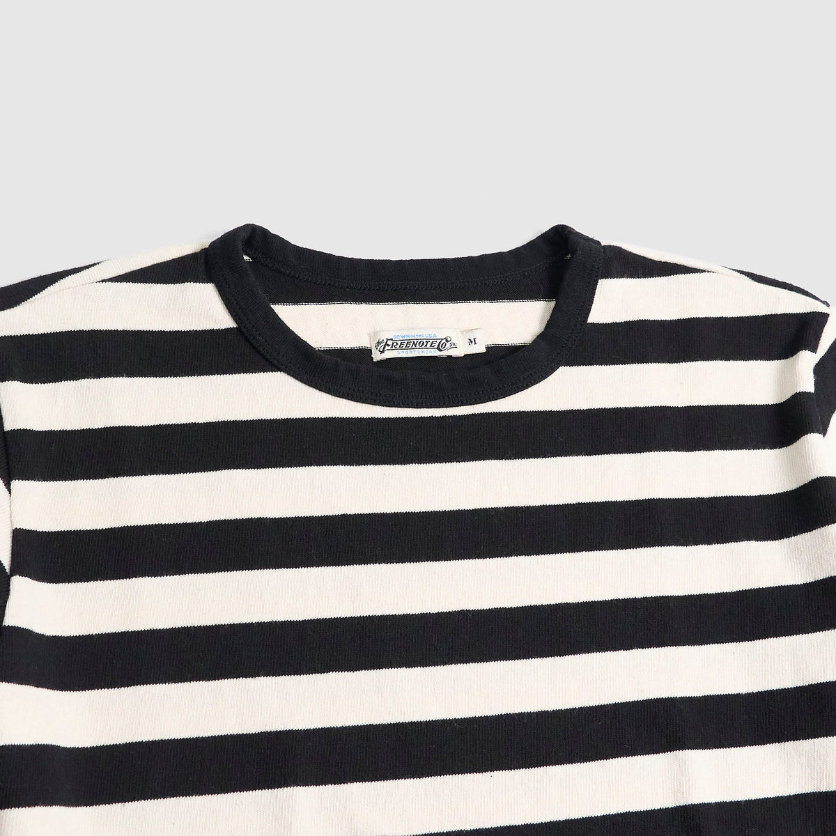 Freenote Cloth Striped Crew Neck Biker T-Shirt