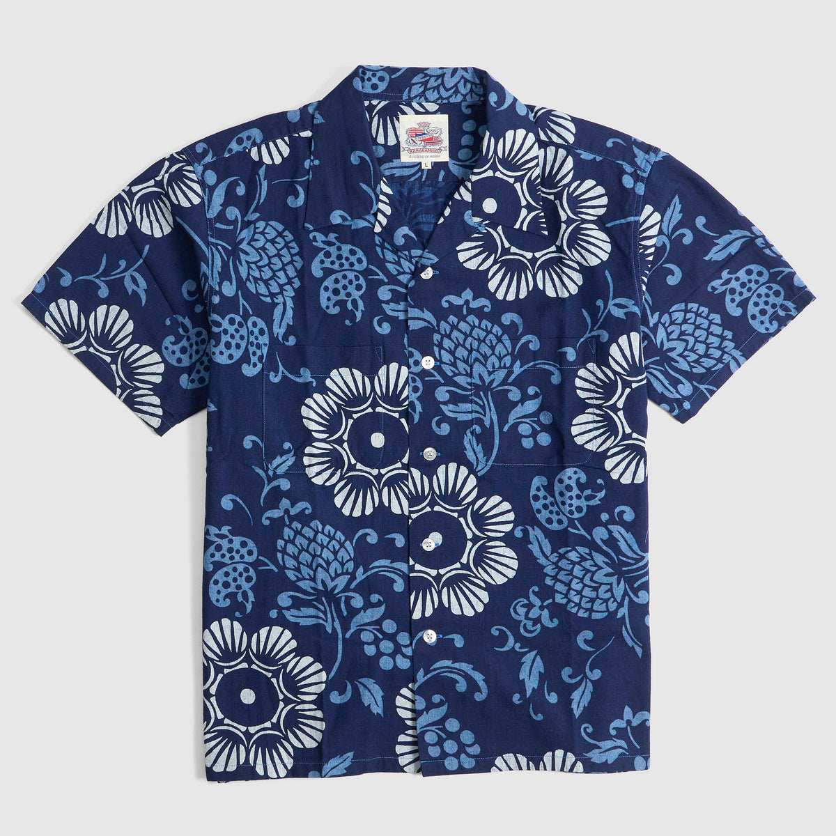 Siun Surf Hawaiian Pareo Pattern Cotton Shirt
