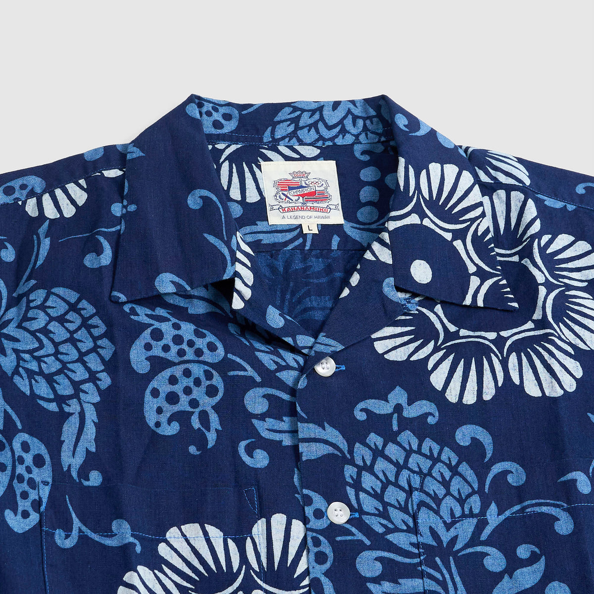 Siun Surf Hawaiian Pareo Pattern Cotton Shirt