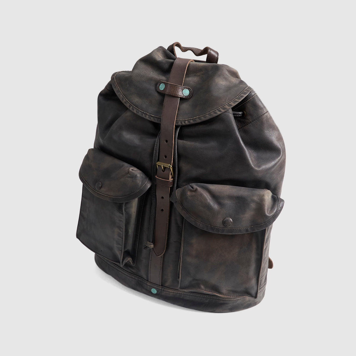 Double RL Distressed Leather Backpack
