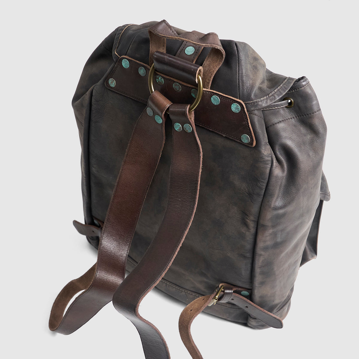 Double RL Distressed Leather Backpack