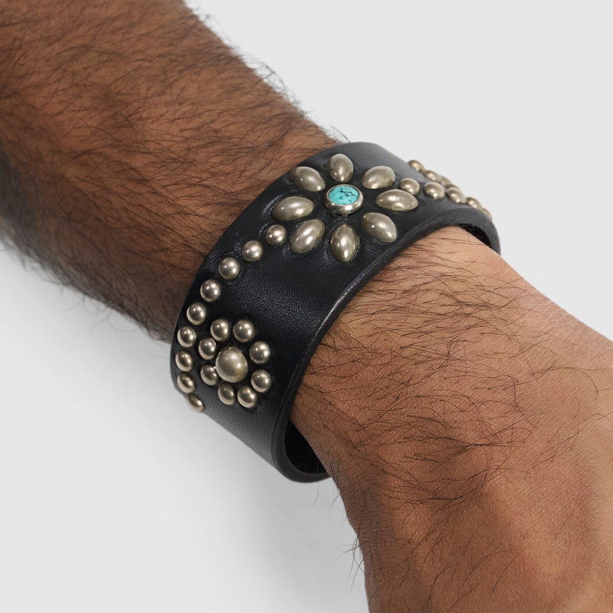 HTC Turquoise Black Leather Bracelet