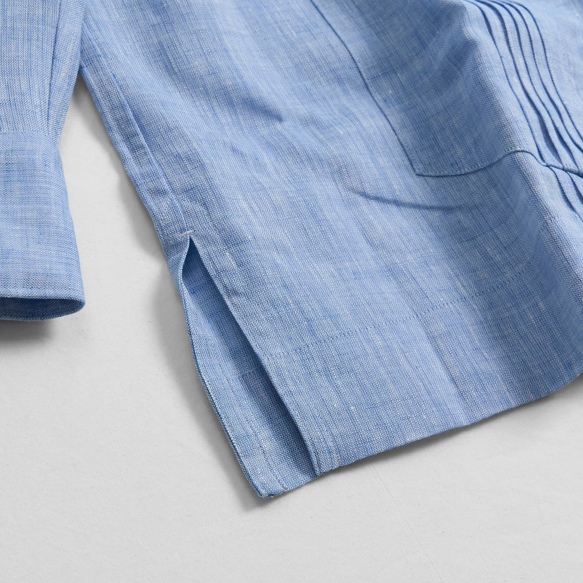 Old Crow Speed Shop by Glad Hand & Co. Guayabera Long Sleeve Linen Overshirt
