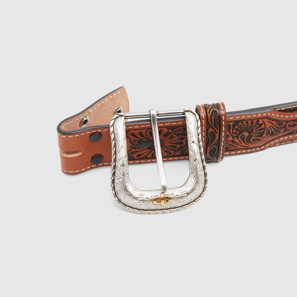 Stetson Tooled Leather Western Belt