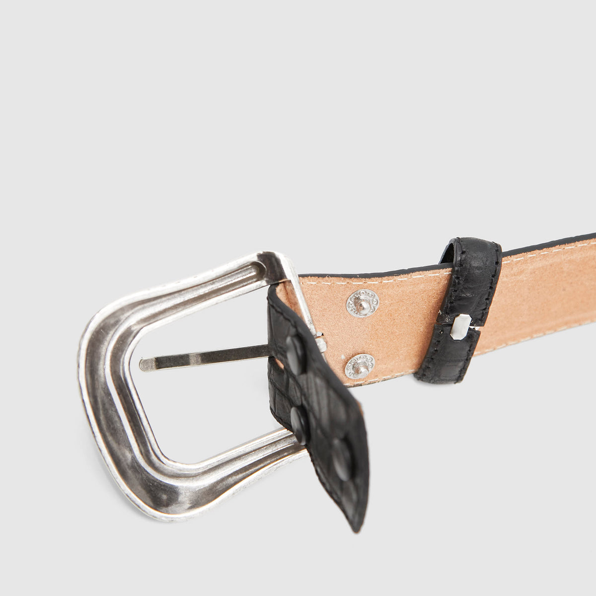 Stetson Caiman Textured Leather Belt