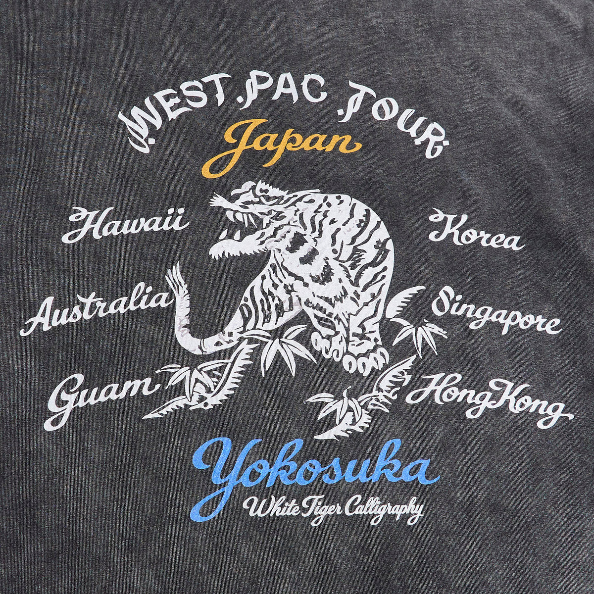 White Tiger Calligraphy West Pac Heavy Washed T-Shirt