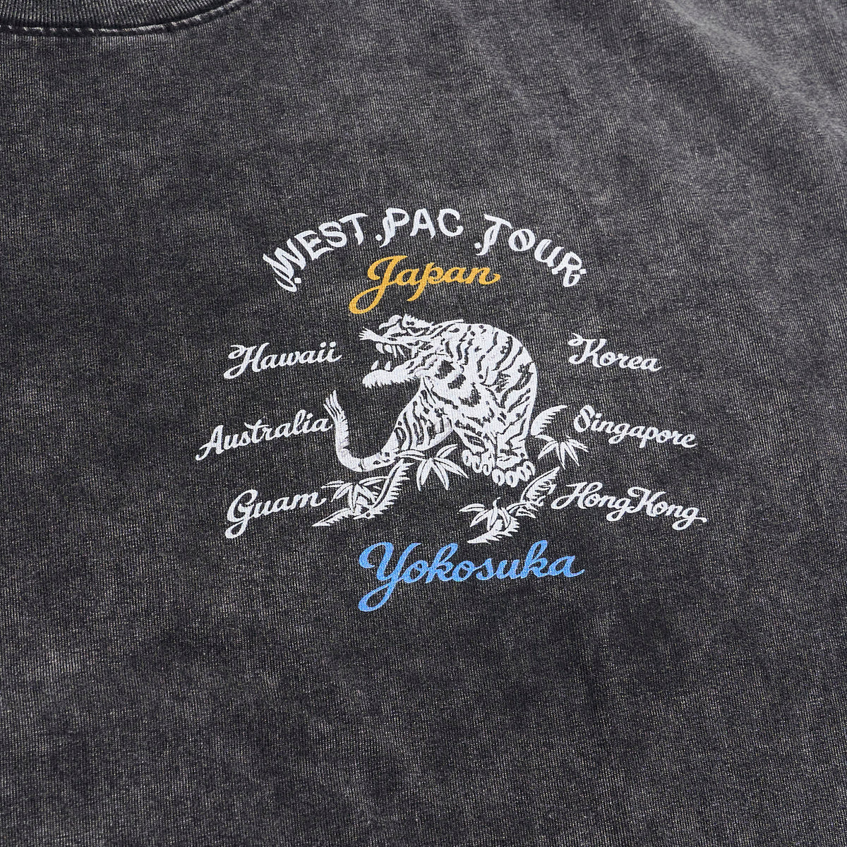 White Tiger Calligraphy West Pac Heavy Washed T-Shirt