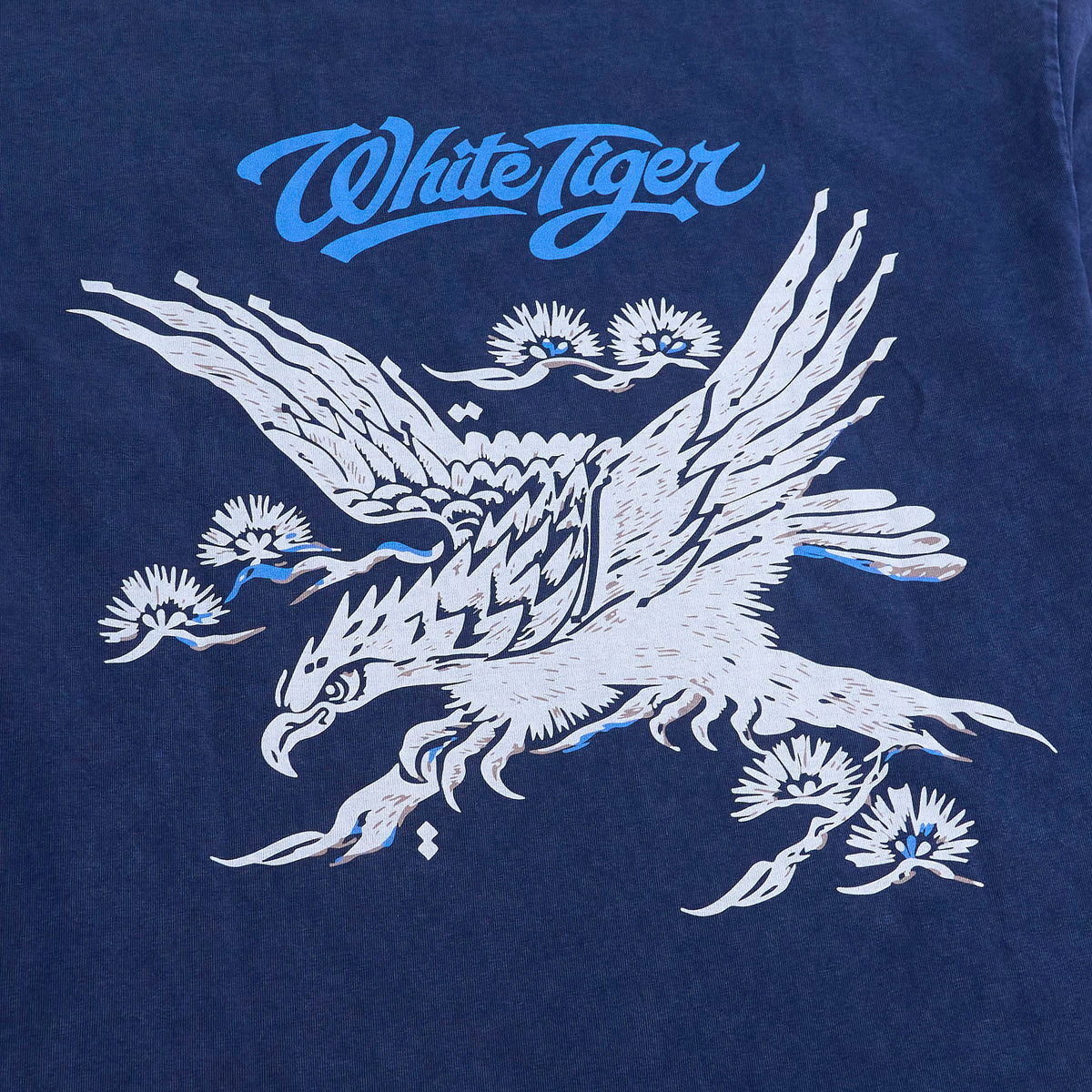 White Tiger Calligraphy Eagle Heavy Washed T-Shirt