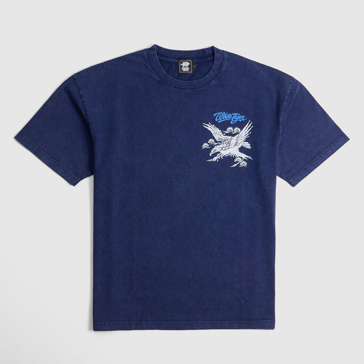 White Tiger Calligraphy Eagle Heavy Washed T-Shirt