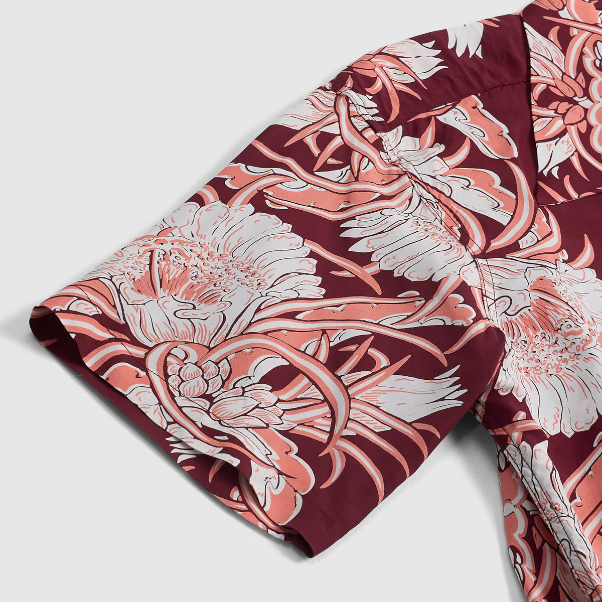 Sun Surf Rayon Flower Hawaiian Shirt