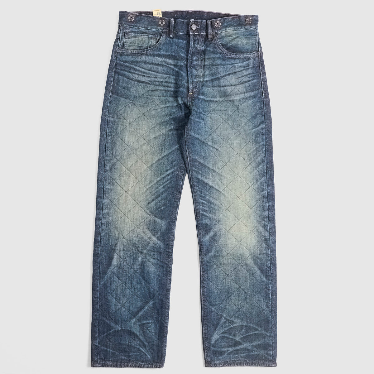 Double RL 5-Pocket Straight Leg Double Layered Quilted Jeans