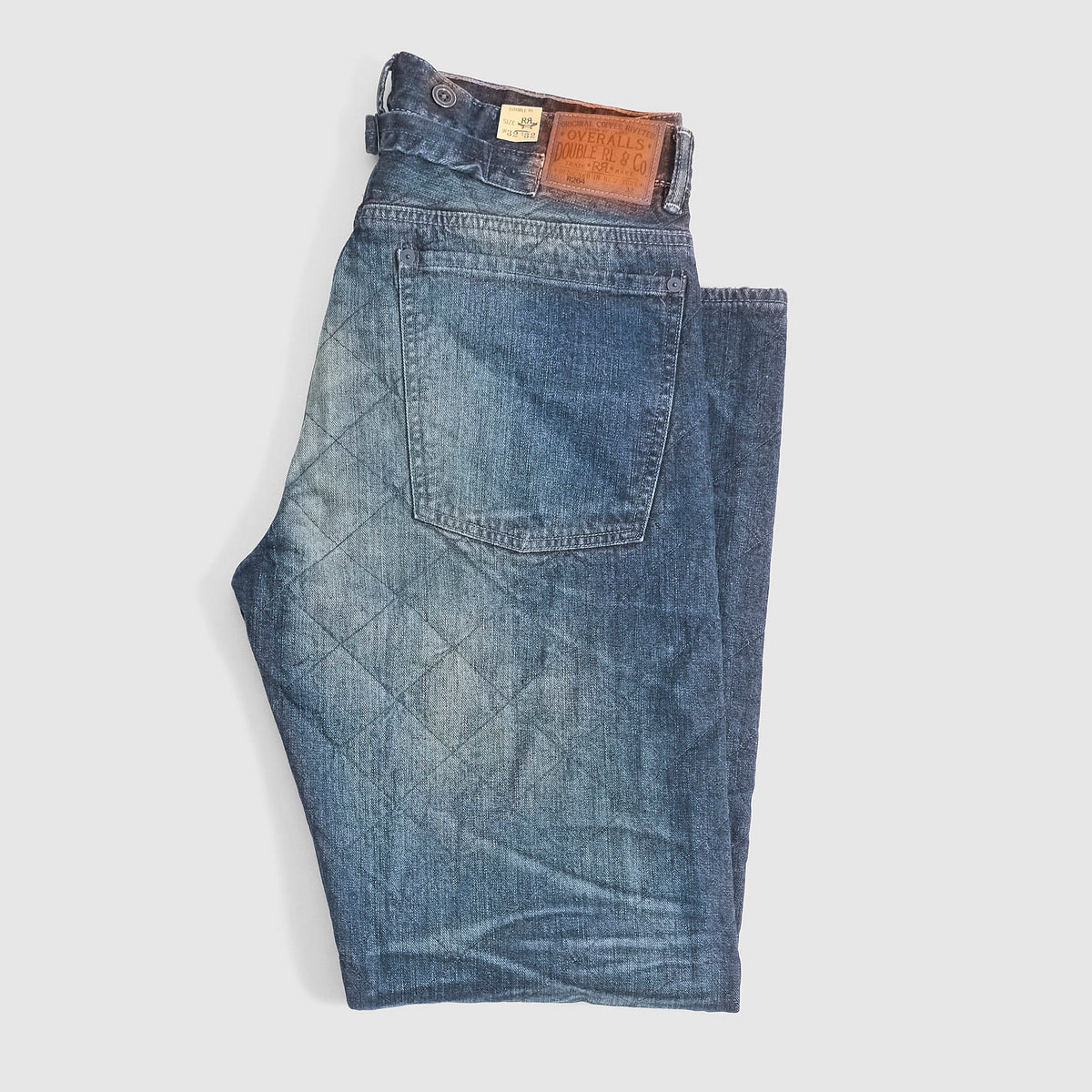 Double RL 5-Pocket Straight Leg Double Layered Quilted Jeans