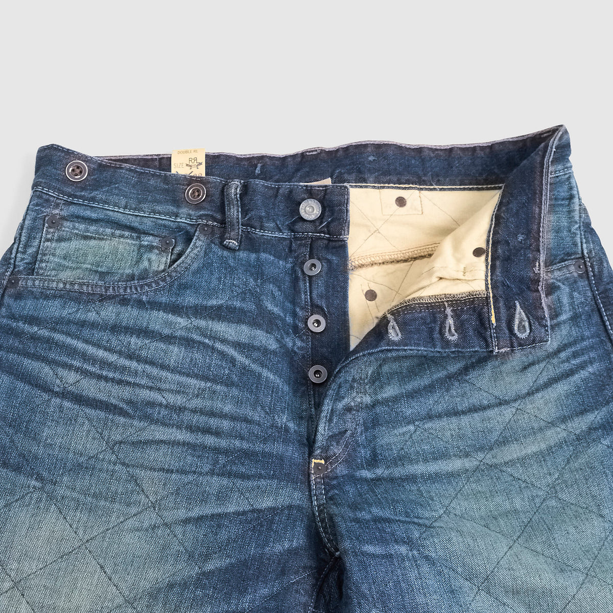 Double RL 5-Pocket Straight Leg Double Layered Quilted Jeans
