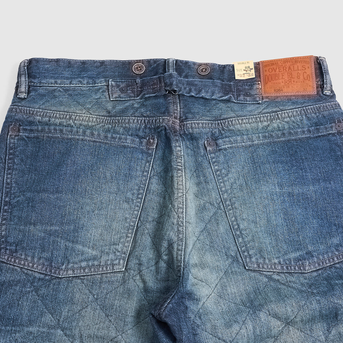 Double RL 5-Pocket Straight Leg Double Layered Quilted Jeans