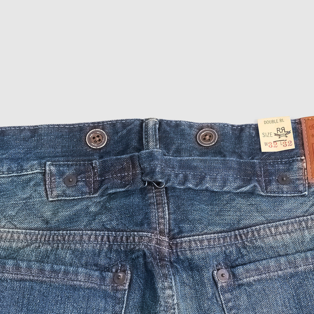 Double RL 5-Pocket Straight Leg Double Layered Quilted Jeans