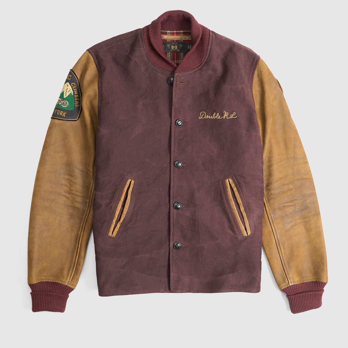 Double RL Motorcycle Hilltop Climbers Varsity Jacket
