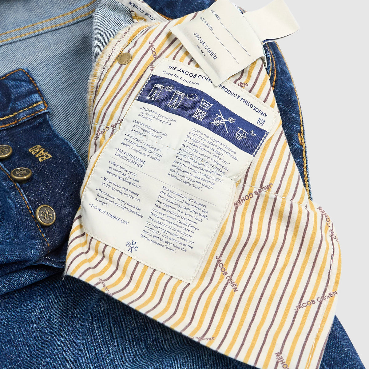 Jacob Cohen Slim Fit Five Pocket Denim Jeans