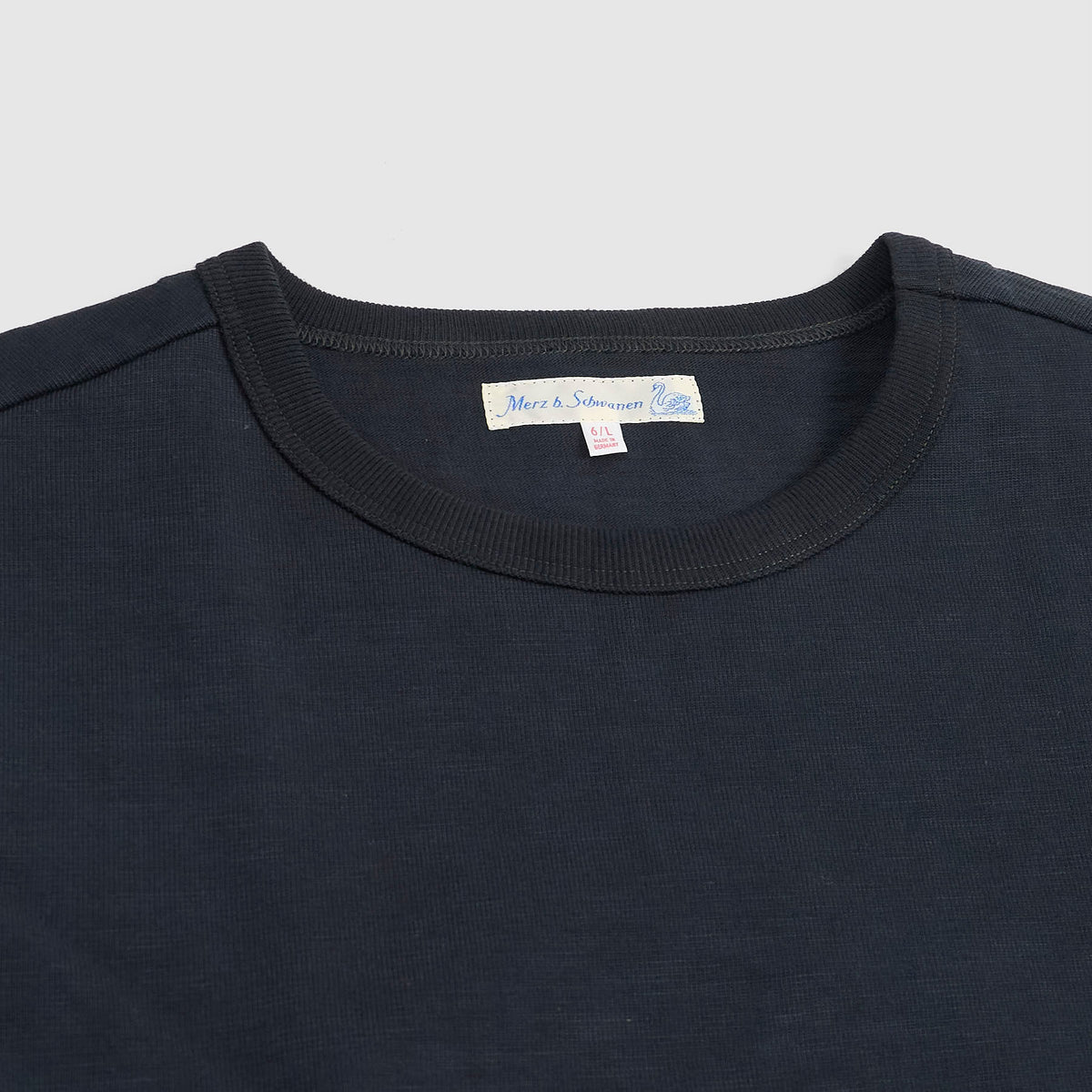 Merz b. Schwanen Heavyweight  Long Sleeve Crew Neck T- Shirt
