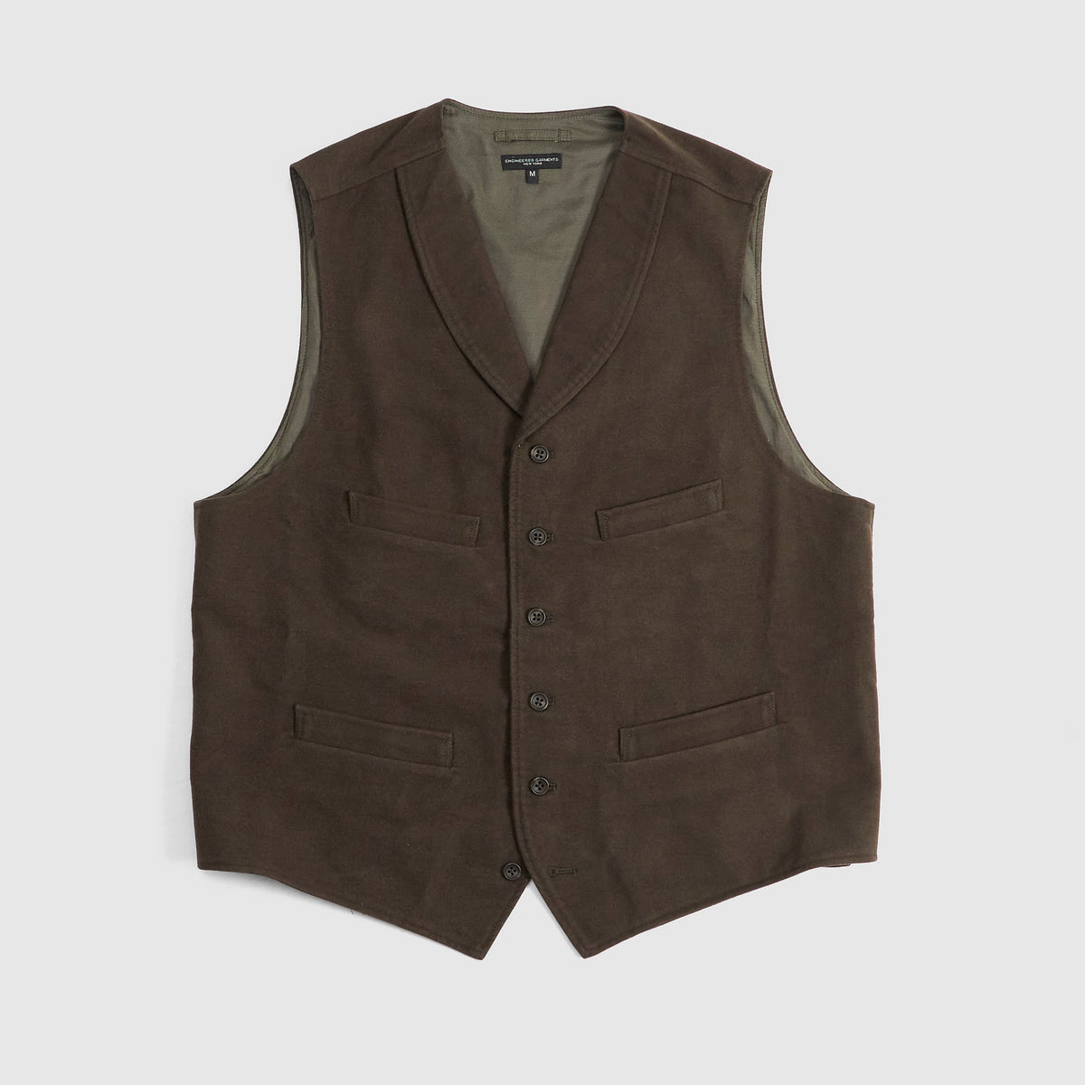 Engineered Garments Shawl Collar Moleskin Cinch Vest
