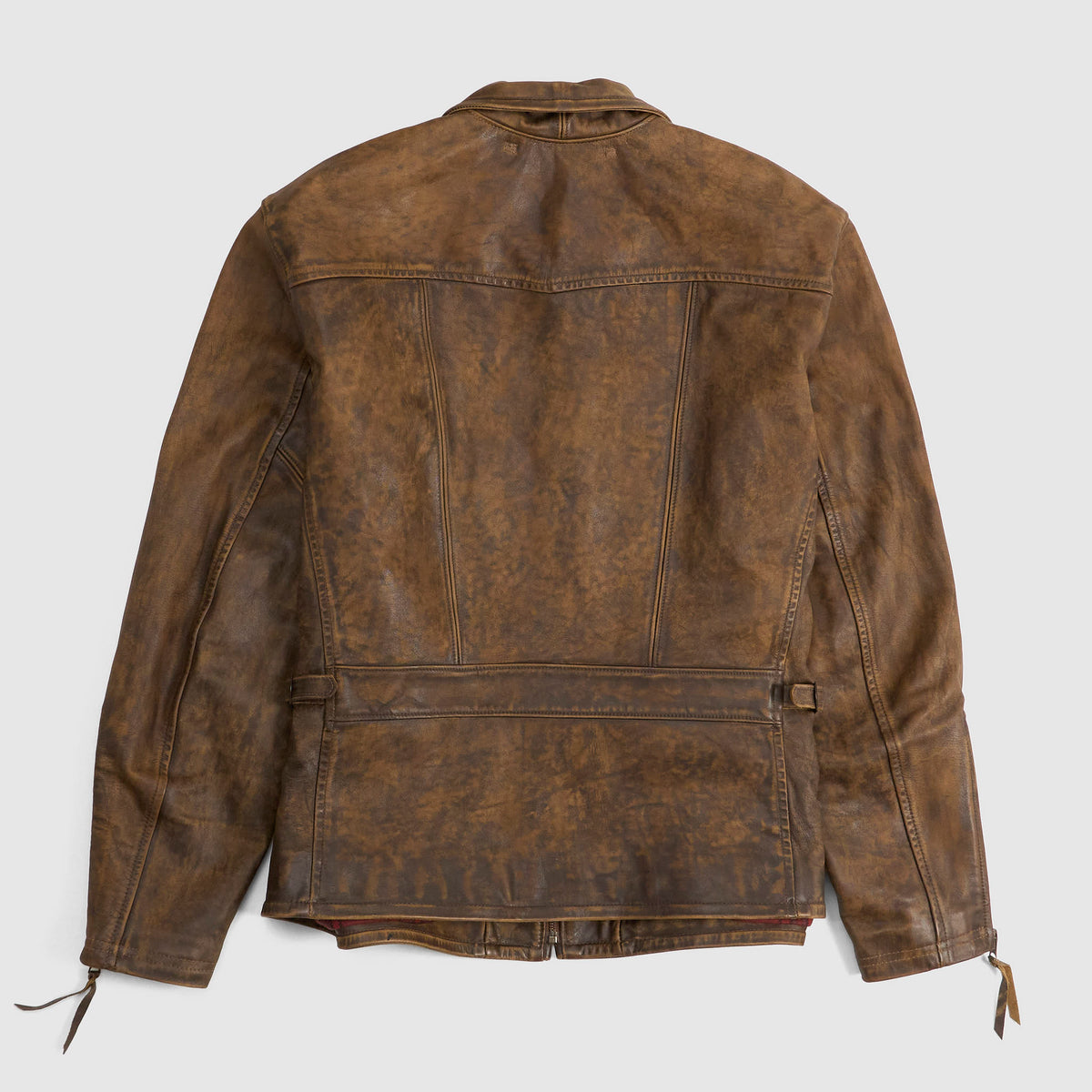 Double RL Timeworn Leather Moto Jacket