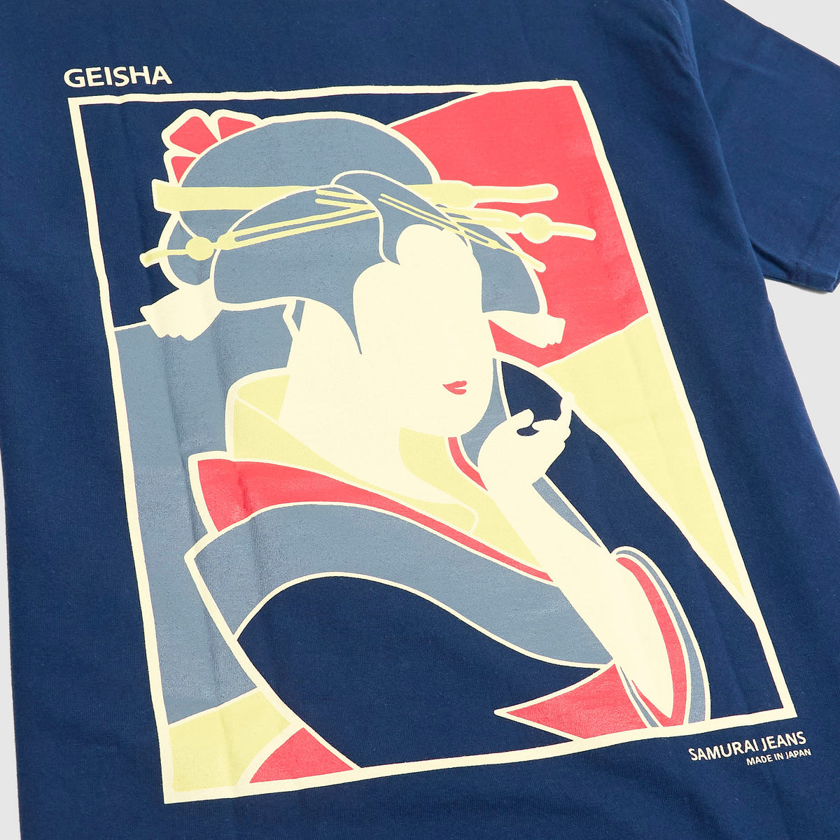 Samurai Jeans "Taisho Romantic Geisha" Loopwheled Crewneck T-Shirt