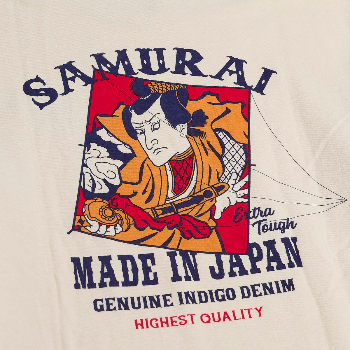 Samurai Jeans "Flying Kite" Brushed Natural Cotton Crewneck T-Shirt