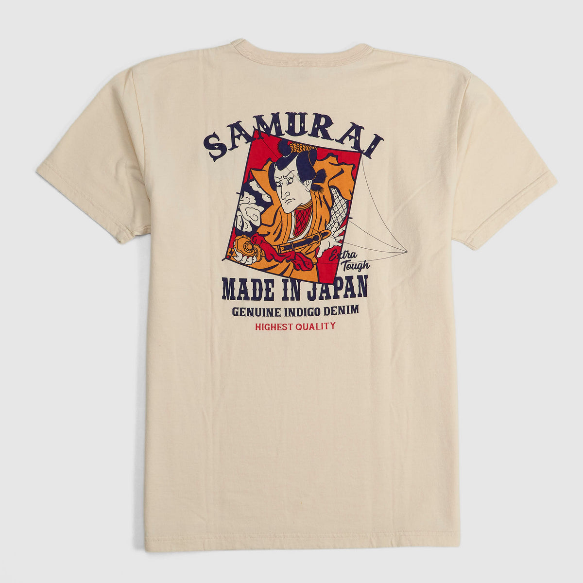 Samurai Jeans "Flying Kite" Brushed Natural Cotton Crewneck T-Shirt
